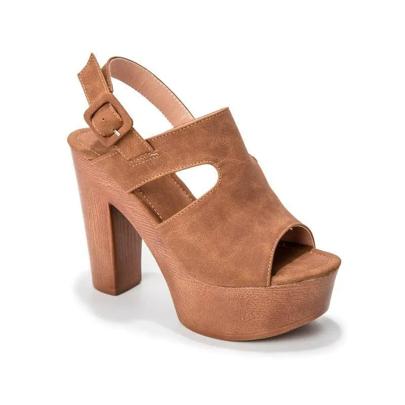 Chunky Heeled Ankle Strap Sandals - Image 4