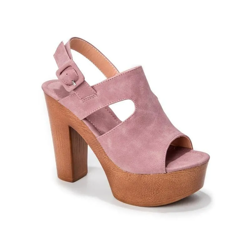 Chunky Heeled Ankle Strap Sandals - Image 5