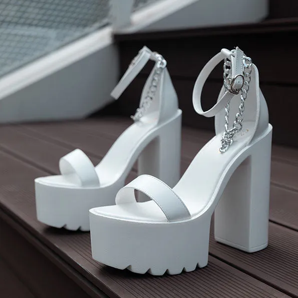 Love You More Chain Platform Heels - Image 4