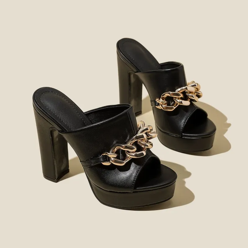 Open-Toe Heel Sandals - Image 3