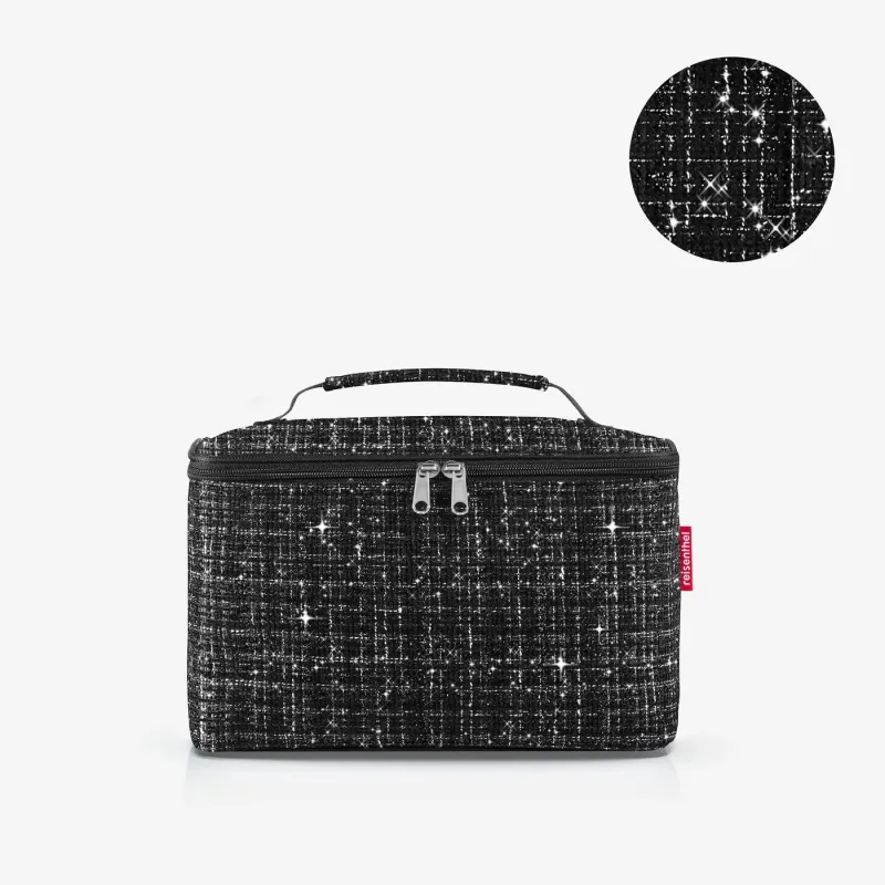 cosmetic case bouclé black