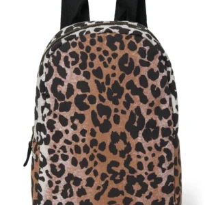 Soft Cotton Mini Backpack | Hazel Leopard