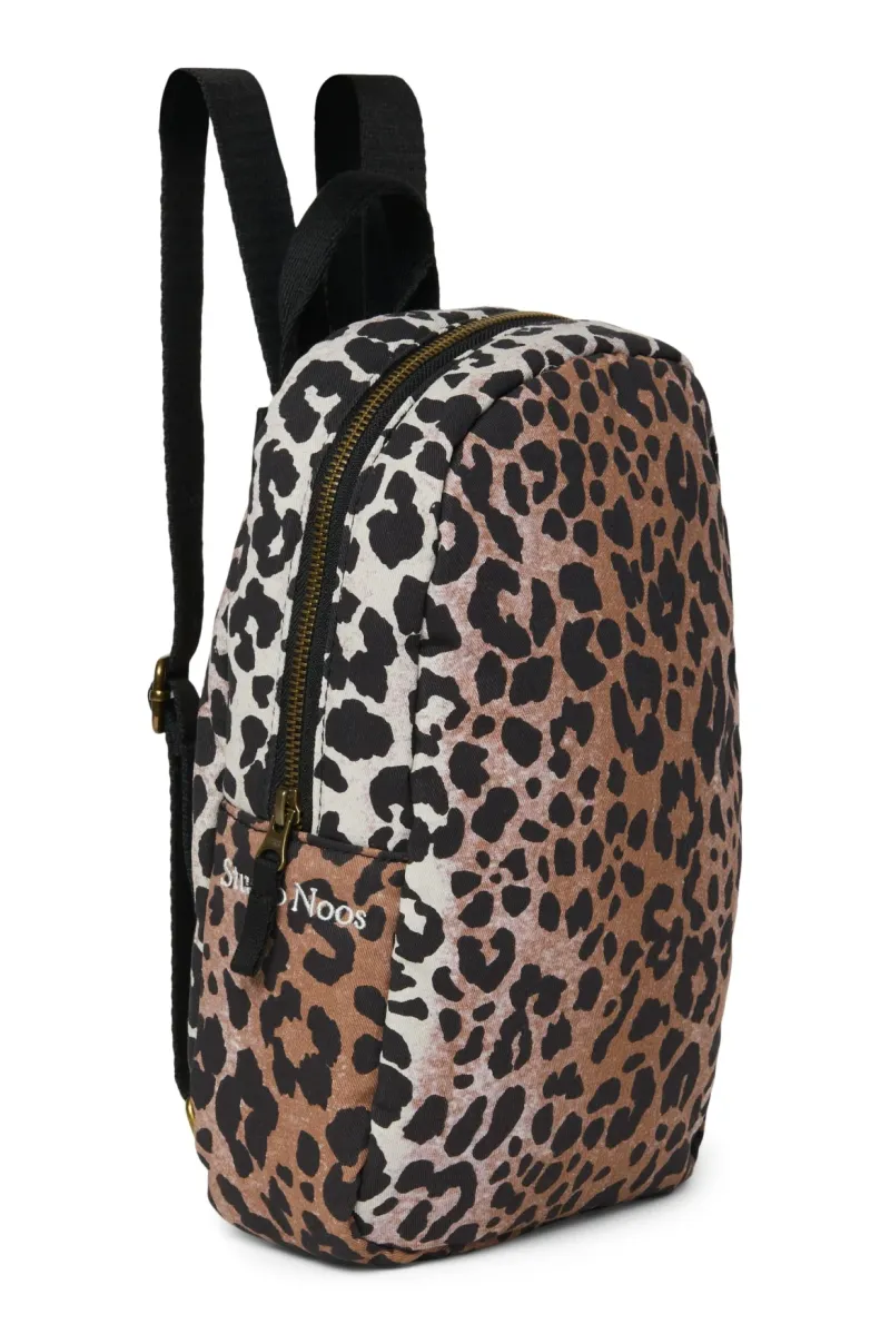 Soft Cotton Mini Backpack | Hazel Leopard - Image 3