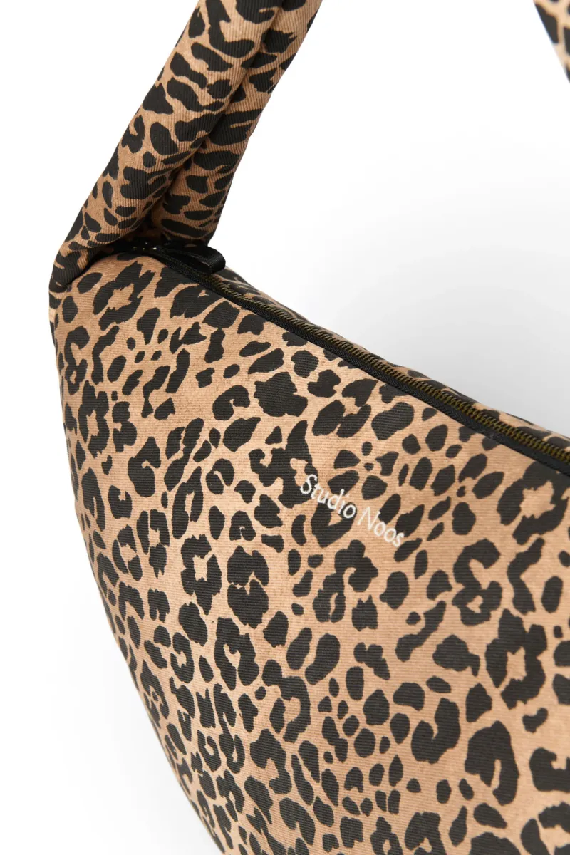 Cotton Cross Body Bag | Brown Leopard - Image 5