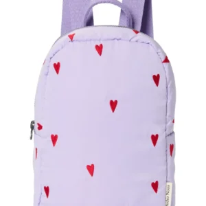Puffy Mini Backpack | Purple Hearts