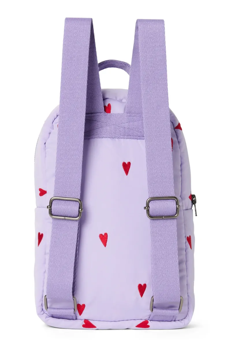 Puffy Mini Backpack | Purple Hearts - Image 4