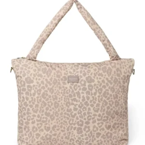Puffy Diaper Bag | Beige Leopard