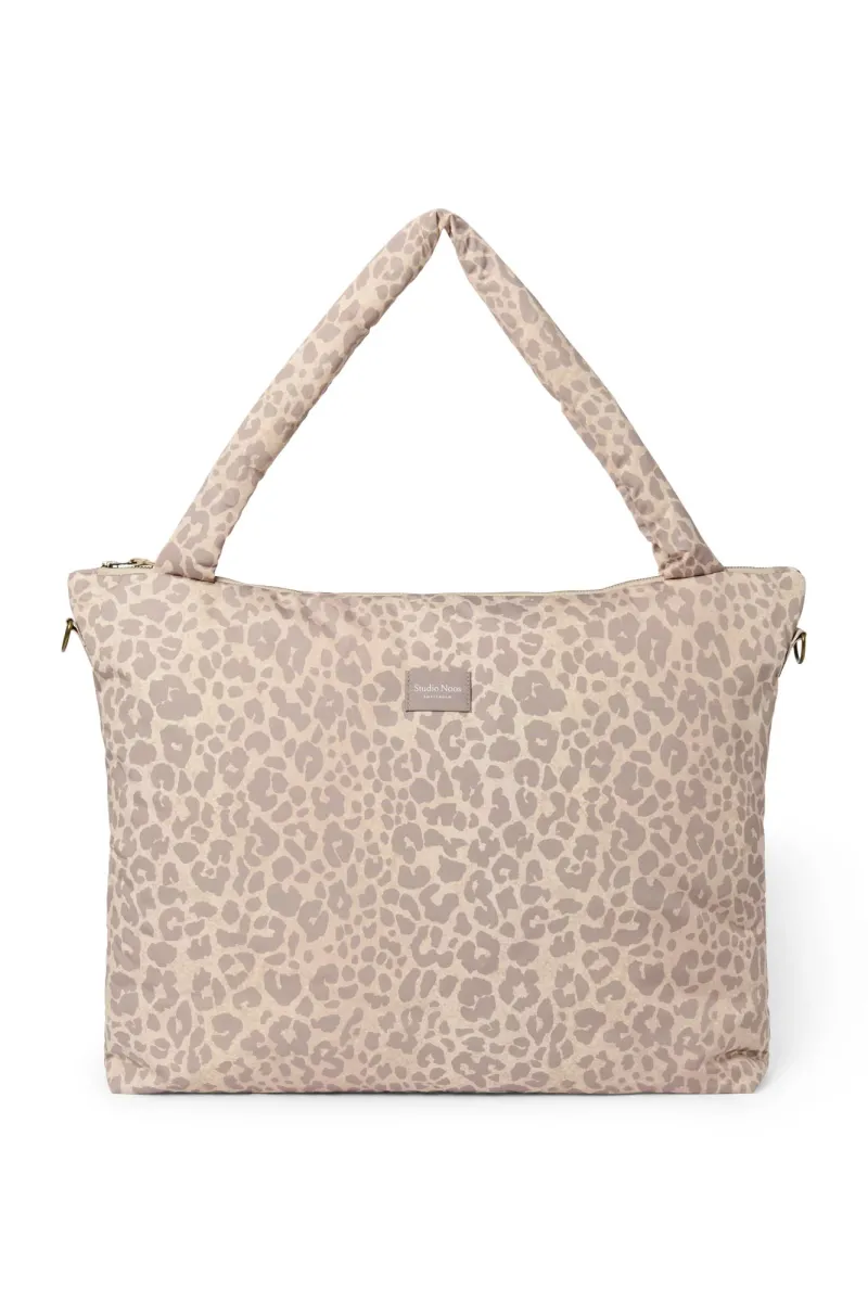 Puffy Diaper Bag | Beige Leopard