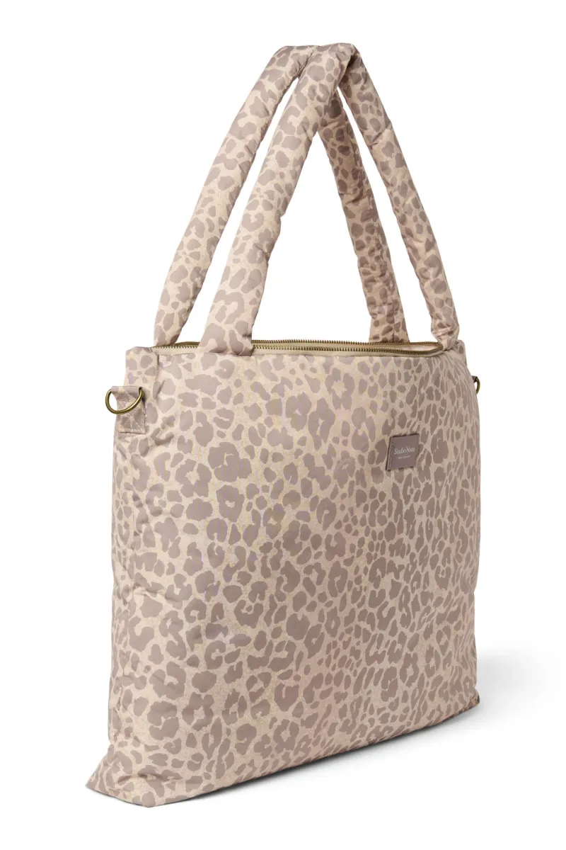 Puffy Diaper Bag | Beige Leopard - Image 2