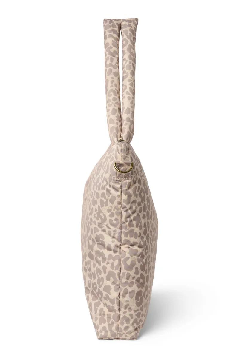 Puffy Diaper Bag | Beige Leopard - Image 3
