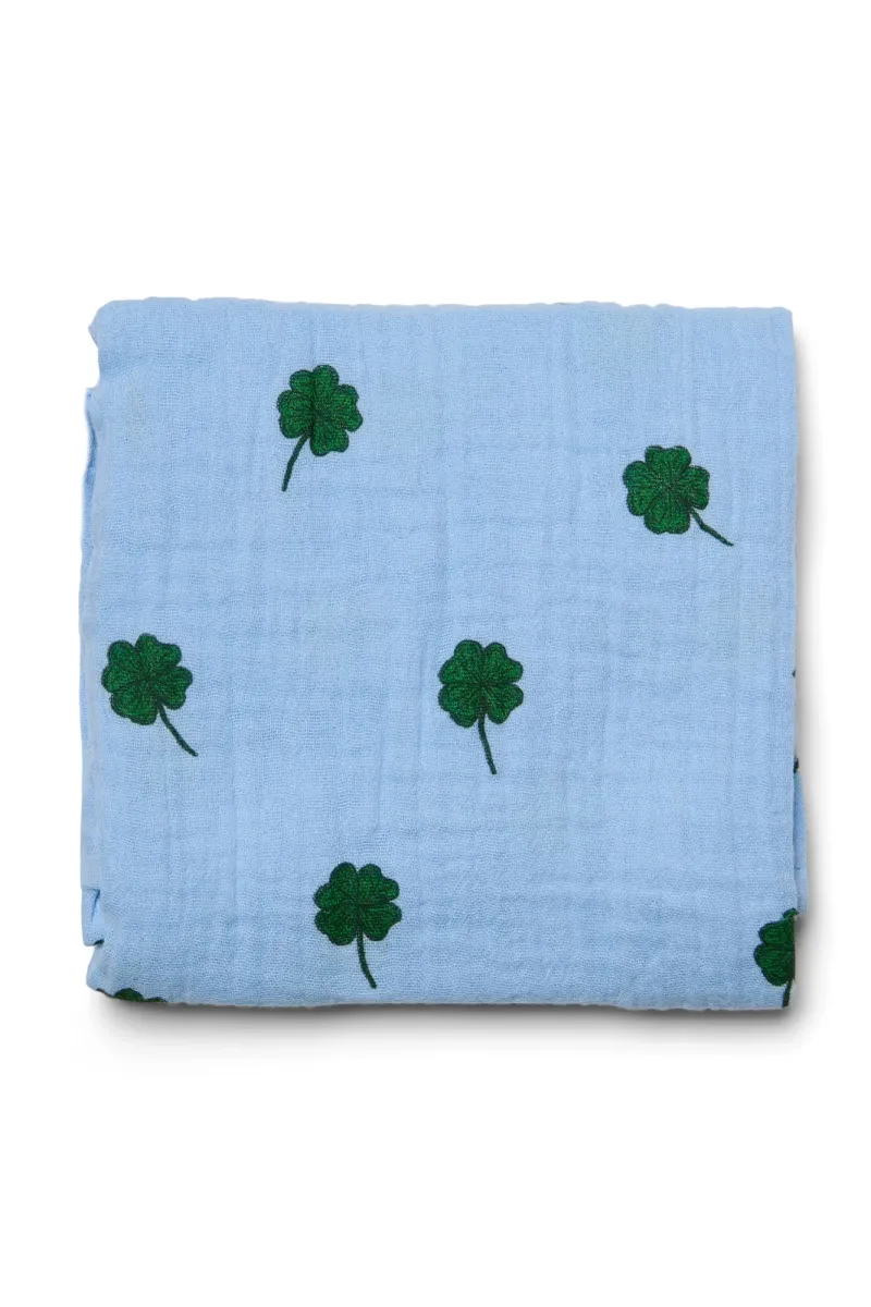 Swaddle Print Medium | Light Blue Clover - Image 3