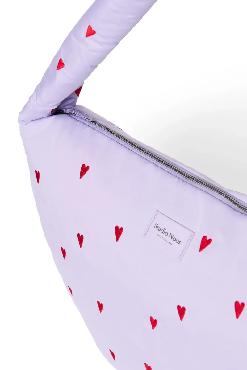 Puffy Cross Body Bag | Purple Hearts - Image 5