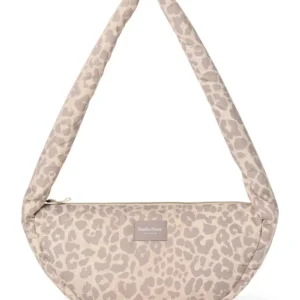 Puffy Mini Cross Body Bag | Beige Leopard