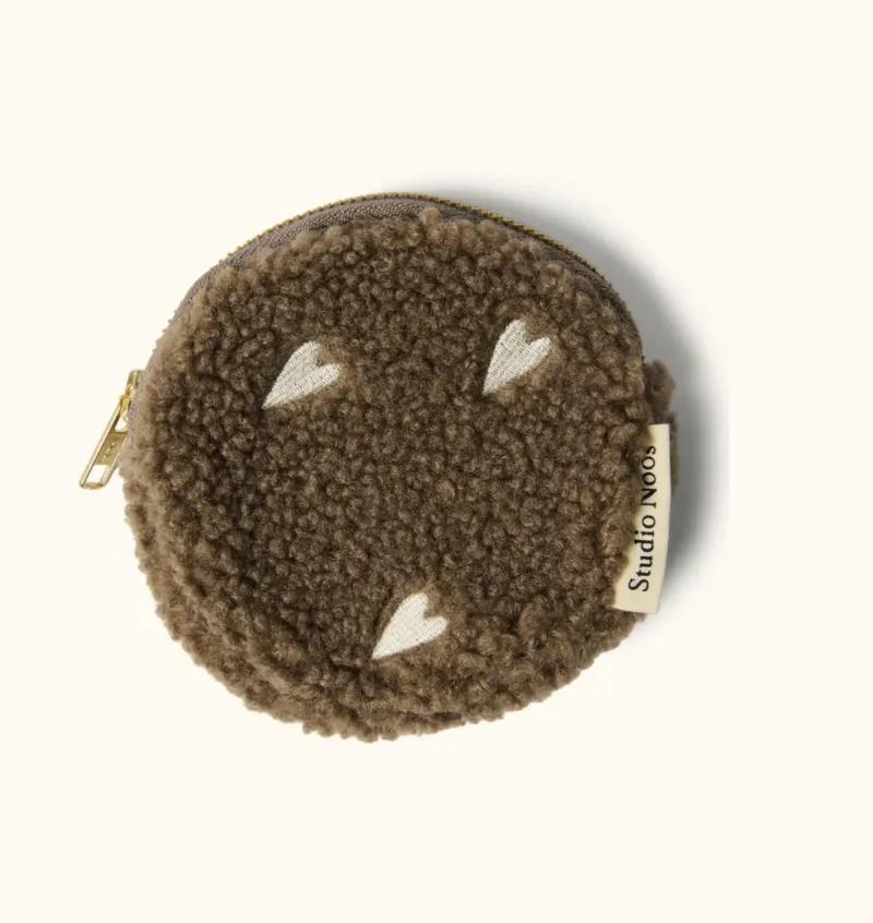 Teddy Wallet | Brown Hearts
