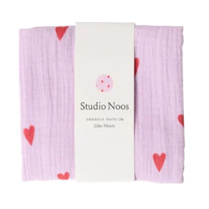 Swaddle Print Medium | Purple Hearts
