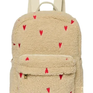 Teddy Midi Backpack | Ecru Hearts