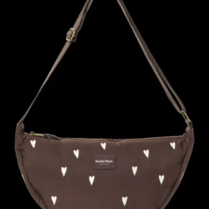 Puffy Adult Fanny Pack | Brown Hearts