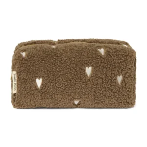 Teddy Pouch | Brown Hearts