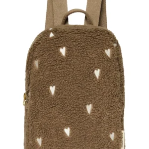 Teddy Mini Backpack | Brown Hearts