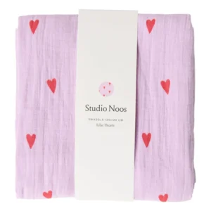 Swaddle Print Large | Purple Hearts