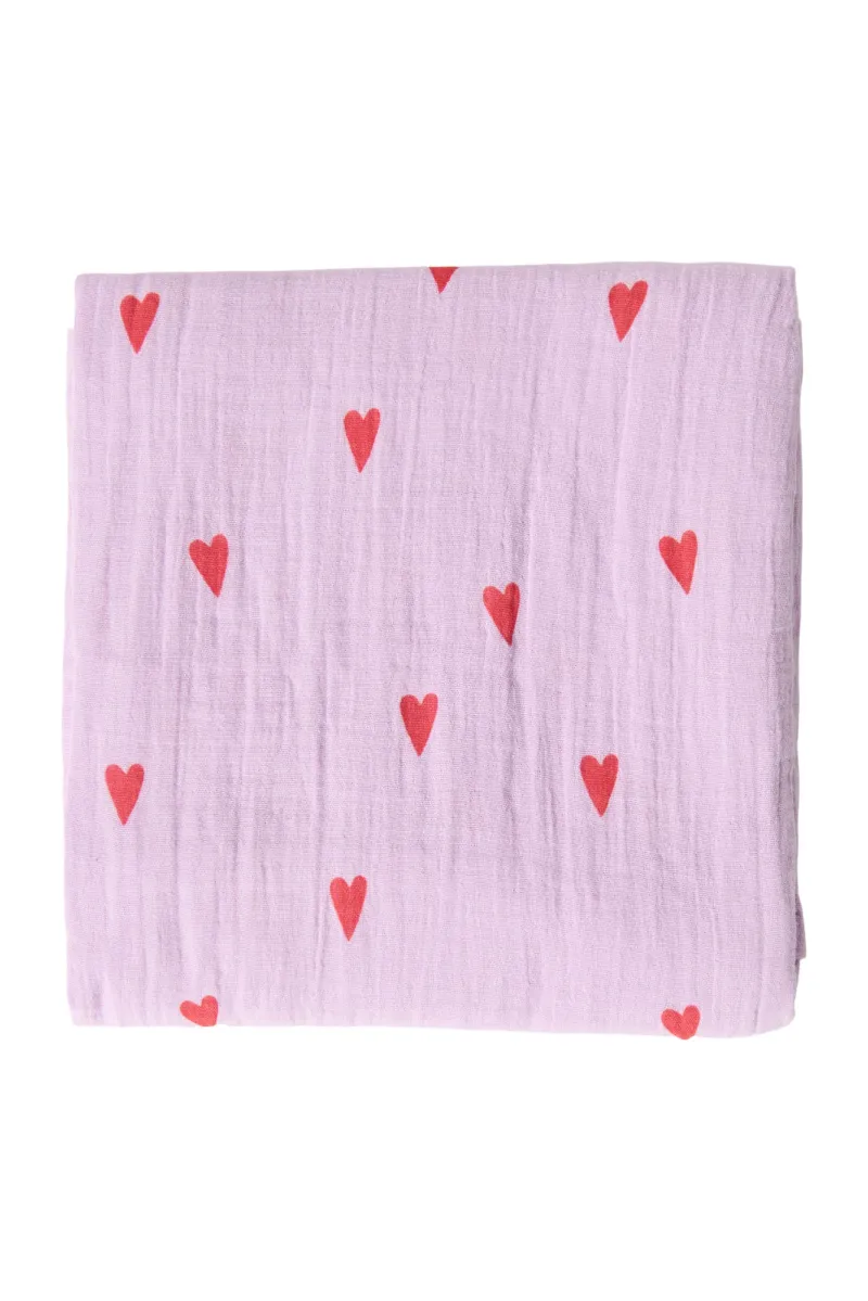 Swaddle Print Large | Purple Hearts - Image 3