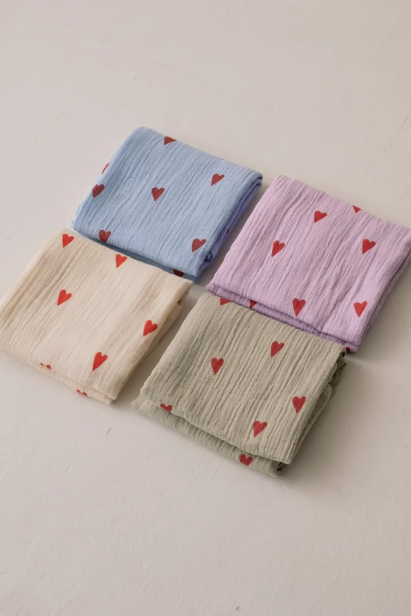 Swaddle Print Large | Purple Hearts - Image 5