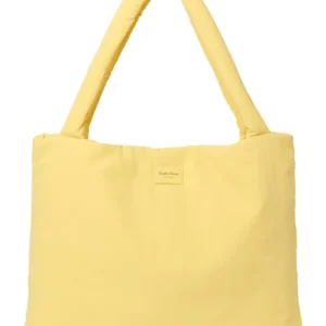 Textured Puffy Mom Bag | Butter Yellow