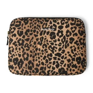 Cotton Laptop Sleeve 13 Inch | Brown Leopard