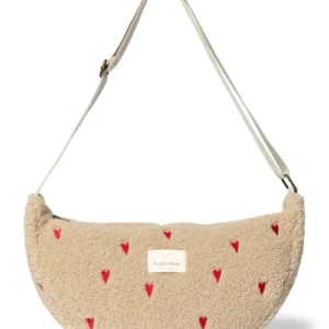 Teddy Adult Fanny Pack | Ecru Hearts