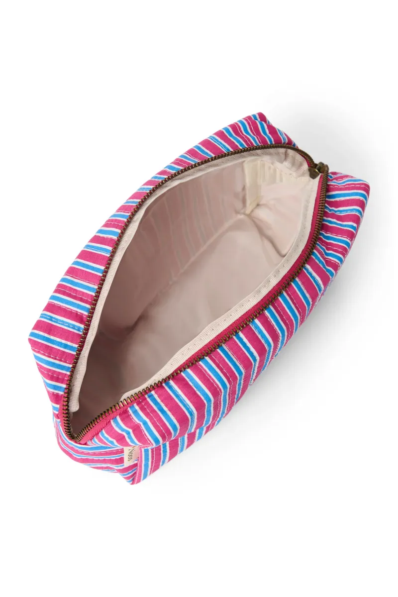 Poplin Striped Pouch | Raspberry - Image 3