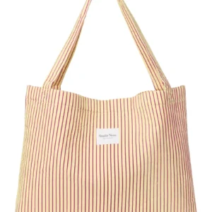 Poplin Striped Mom Bag | Butter Yellow