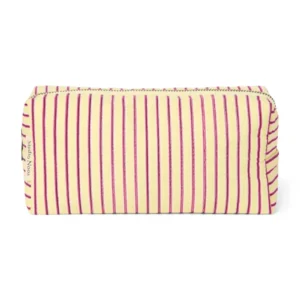 Poplin Striped Pouch | Butter Yellow