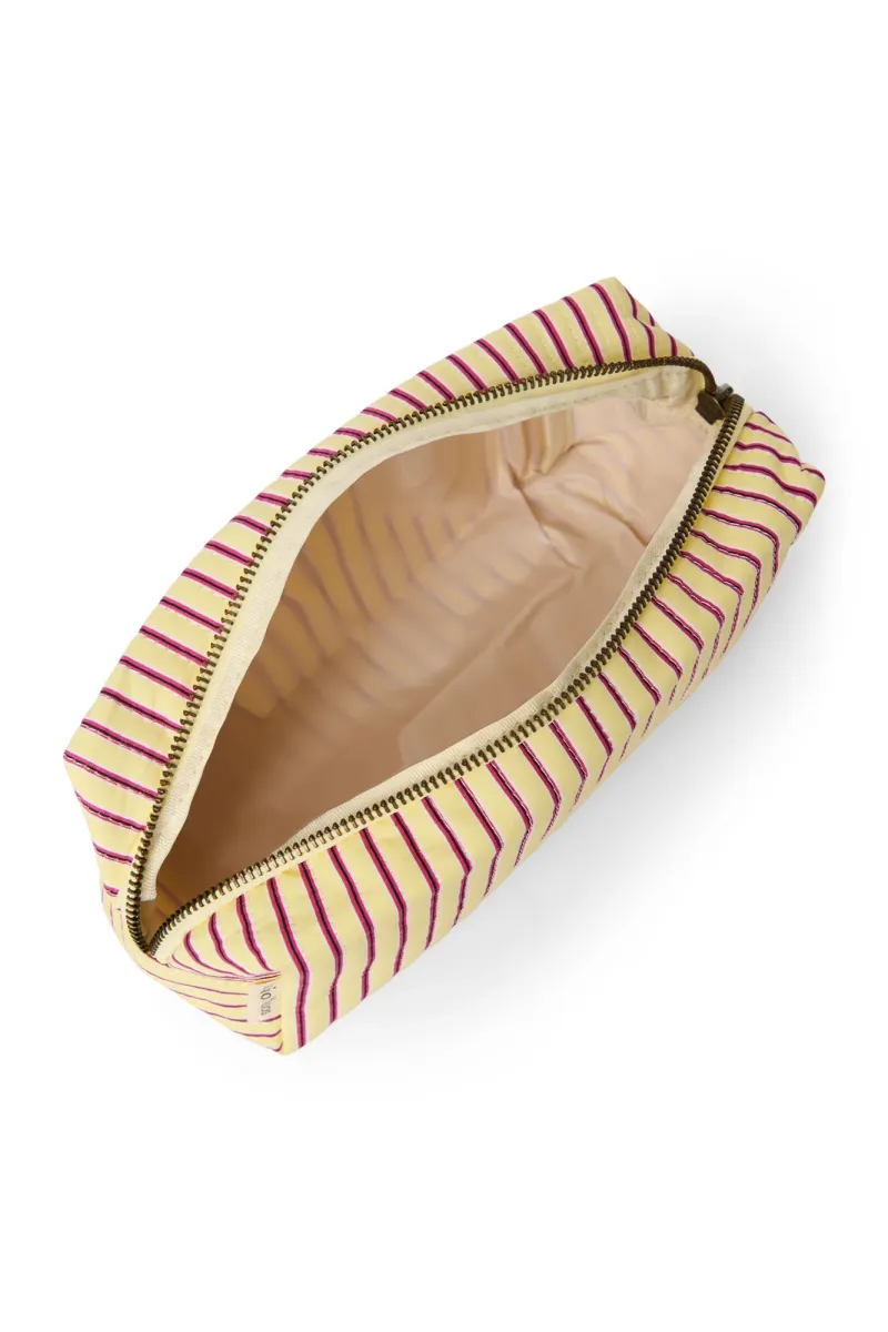 Poplin Striped Pouch | Butter Yellow - Image 3