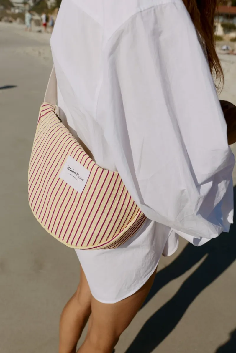 Poplin Striped Adult Fanny Pack | Butter Yellow - Image 2
