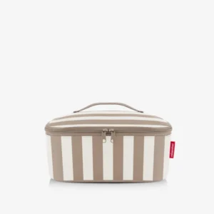coolerbag M pocket summerstripes coffee