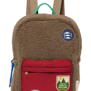Teddy Midi Backpack | Brown/Burgundy