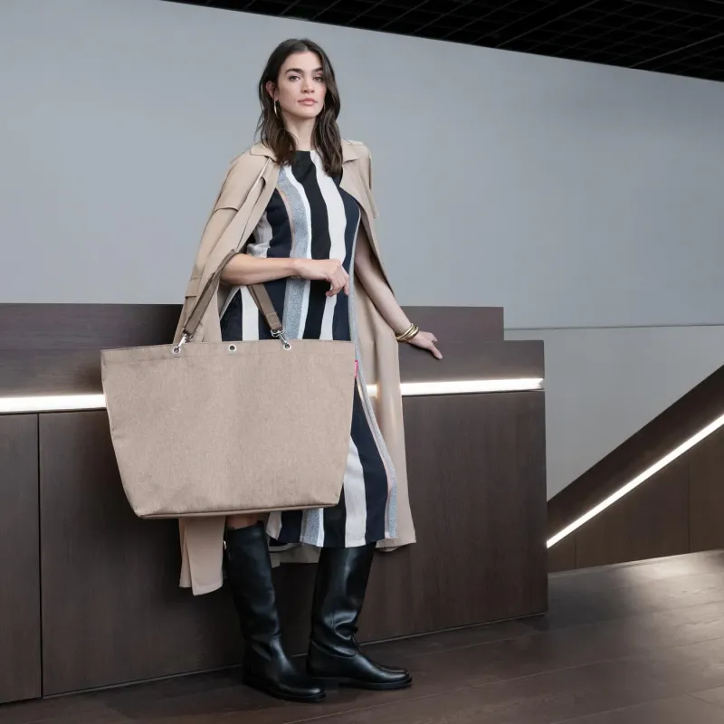 shopper XL herringbone mokka - Image 3