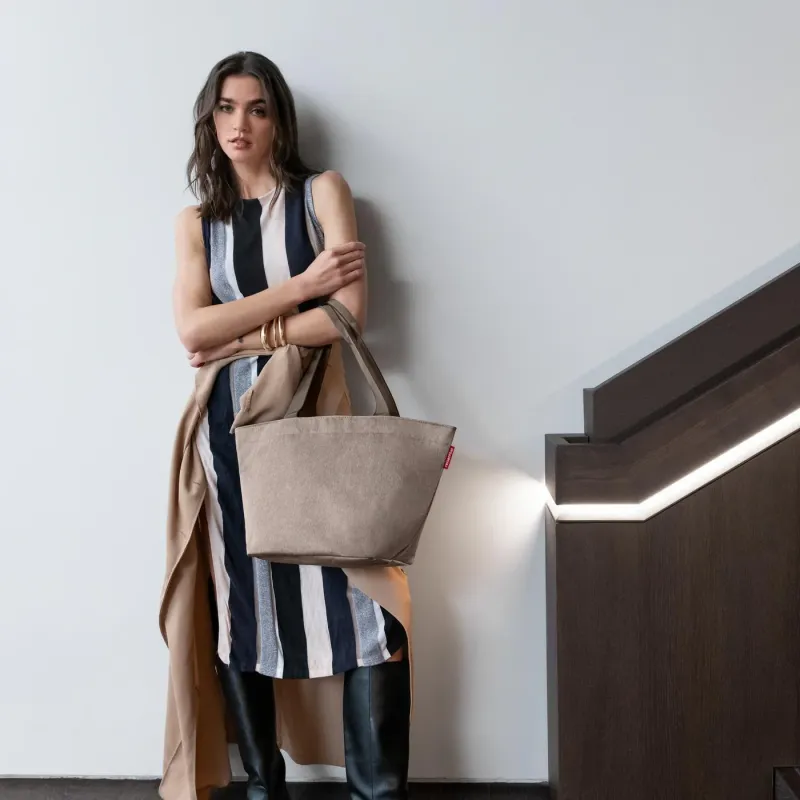 shopper M herringbone mokka - Image 2