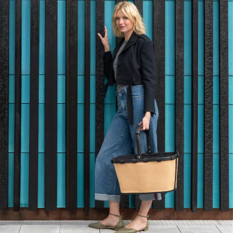 carrybag frame raffia black - Image 2