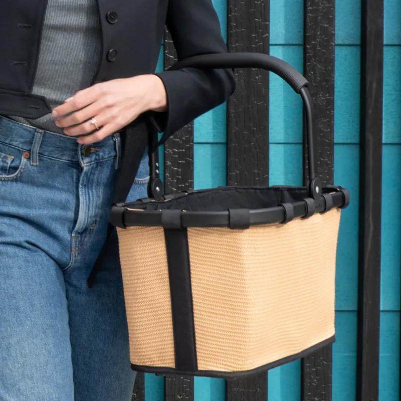 carrybag frame raffia black - Image 3
