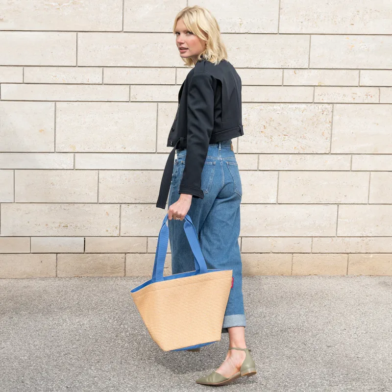 shopper M raffia blue - Image 2