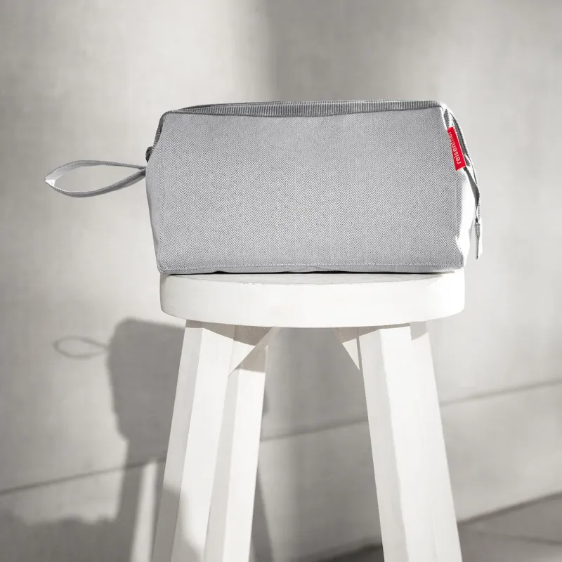 travelcosmetic herringbone grey - Image 3