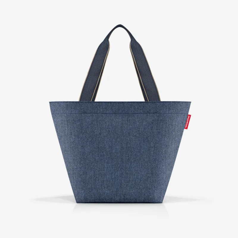shopper M herringbone dark blue