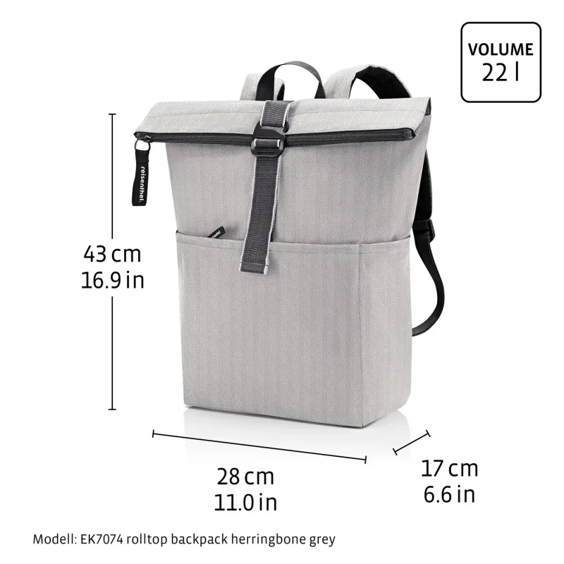 rolltop backpack twist coffee - Image 4
