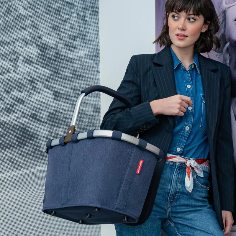 carrybag herringbone dark blue - Image 3